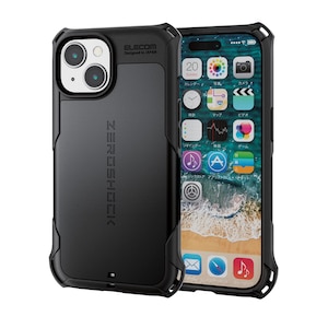 �G���R���biPhone15�i6.1inch/2��j�p �P�[�X �n�C�u���b�h �J�o�[ �Ռ��z�� �J���������Y�ی�݌v �X�g���b�v�z�[���t �t�B�����t ZEROSHOCK�i�u���b�N�j�bPM-A23AZEROBK