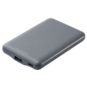 �G���R���b���o�C���o�b�e���[ 5000mAh �y�� ���^ �ő�15W ���o��( USB Type-C �~1) �o��( USB-A �~1) C-A�P�[�u���t�� �[�d��i�_�[�N�O���[�j�bDE-C45-5000DGY