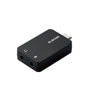 エレコム｜オーディオ変換アダプター(ステレオミニプラグ - USB Type-C)（ブラック）｜USB-CADC01BK