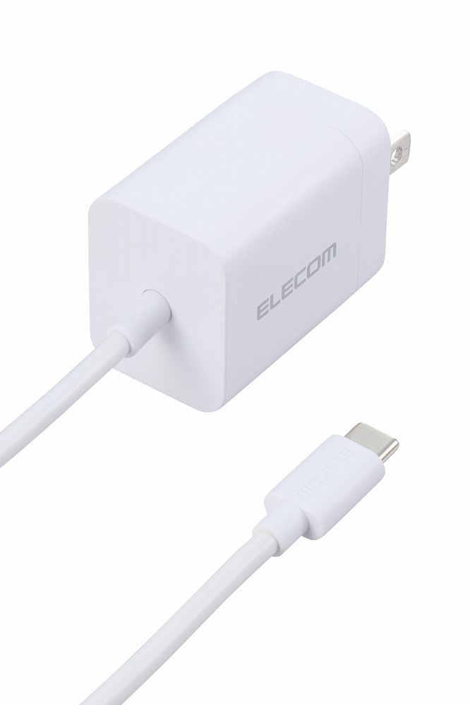 USB PD 20W AC充電器 Type-Cケーブル一体型 1.5m 折りたたみ