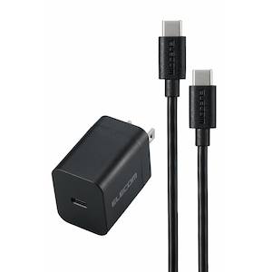 �G���R���bUSB PD 20W AC�[�d�� Type-C�~1 Type-C-C�P�[�u���t�� 1.5m �܂肽���݃v���O�i�u���b�N�j�bMPA-ACCP7120BK
