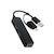 �G���R���bUSB �n�u USB2.0 USB-A�R�l�N�^ Type-C �ϊ��A�_�v�^�[�t USB-A�|�[�g �~4 �o�X�p���[ �X�e�B�b�N�^�C�v  �P�[�u����7cm�i�u���b�N�j�bU2H-CA4003BBK