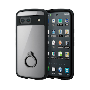 �G���R���bGoogle Pixel 8a�p �P�[�X �n�C�u���b�h �J�o�[ �Ռ��z�� �y�� ���^ TOUGH SLIM LITE�i�u���b�N�j�bPM-P241TSLFCRBK