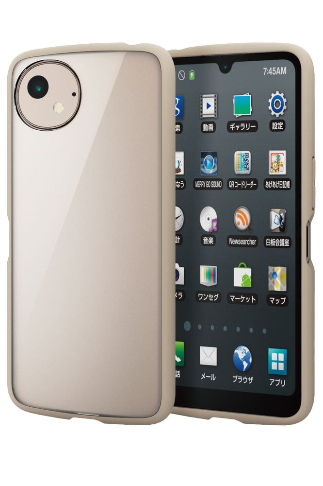 AQUOS wish4 スマホ本体　ワイモバイル　エレコムカバー付　アクオス AQUOS wish4 ソフトレザーケース 薄型 磁石付 フラワーズ