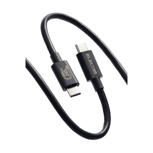 エレコム｜USB Type C ケーブル USB-C to USB-C 1m 充電 / データ転送 PD EPR 240W 超高速充電 5A USB4 【 Type-C 搭載 MacBook Surface iPad iPhone Galaxy Xperia 等対応 】（ブラック）｜USB4-V2CCE10NBK