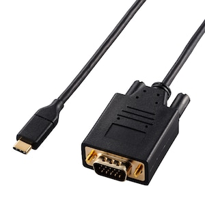 �G���R���bUSB Type-C-VGA�ϊ��P�[�u�� 1m�i�u���b�N�j�bCAC-CVGA10BK2
