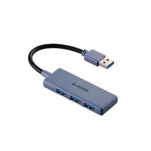 �G���R���bUSB �n�u USB3.2 Gen1 �� USB-A �~3 �� �o�X�p���[ �R���p�N�g ���^ �y USB�|�[�g ���� Windows 11 10 Mac PC MacBook Surface ���Ή� �z �P�[�u����10cm�i�l�C�r�[�j�bU3H-H030NV