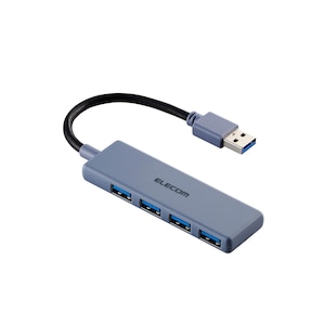 �G���R���bUSB �n�u USB3.2 Gen1 �� USB-A �~4 �� �o�X�p���[ �R���p�N�g ���^ �y USB�|�[�g ���� Windows 11 10 Mac PC MacBook Surface ���Ή� �z �P�[�u����10cm�i�l�C�r�[�j�bU3H-H040NV