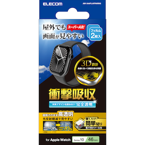 �G���R���b�A�b�v���E�H�b�` �Ռ��z�� �t�B���� 2���� �y Apple Watch Series 10 46mm �Ή� �z �S�ʕی� ������ �����ˌy�� �w��h�~ �C�A�h�~�bAW-24AFLAFPARRG