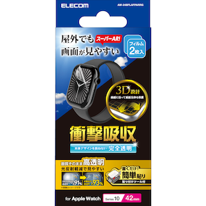 �G���R���b�A�b�v���E�H�b�` �Ռ��z�� �t�B���� 2���� �y Apple Watch Series 10 42mm �Ή� �z �S�ʕی� ������ �����ˌy�� �w��h�~ �C�A�h�~�bAW-24BFLAFPARRG