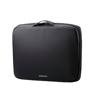 エレコム｜パソコンケース 15.6インチ ハンドル付 PCバッグ 衝撃吸収【～15.6インチ MacBook Chromebook Lenovo など 内寸サイズまでの ノートパソコン 収納可】ダブルファスナー ZEROSHOCK（ブラック）｜ZSB-IBPRL15BK