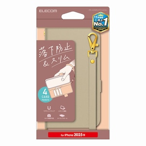 �G���R���biPhone 16e�p �P�[�X ���U�[ �J�o�[ �蒠�^ �}�O�l�b�g �t���b�v �Ռ��z�� �X�g���b�v�z�[���t �n���h�X�g���b�v�t �X�^���h�@�\�t �J�[�h�P�[�X�@�\�t�i�O���[�W���j�bPM-A25SPLFY4GB