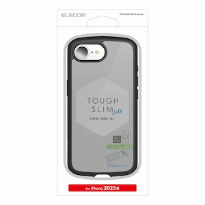 �G���R���biPhone 16e�p �P�[�X �n�C�u���b�h �J�o�[ �Ռ��z�� �y�� ���^ �w�ʃJ�����ی� ���^���X�e�b�J�[�t �X�g���b�v�z�[���t �d�x5H �X�g���b�v�z�[���V�[�g�t TOUGH SLIM LITE�i�}�b�g�u���b�N�j�bPM-A25STSLFCBKM