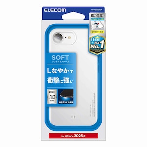 �G���R���biPhone 16e�p �P�[�X �\�t�g �J�o�[ �Ռ��z�� ���^ �J���������Y�ی�݌v ���^���X�e�b�J�[�t �X�g���b�v�z�[���t�i�N���A�j�bPM-A25SUCTCR