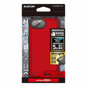 �G���R���biPhone 16e�p �P�[�X �n�C�u���b�h �J�o�[ �Ռ��z�� �J���������Y�ی�J�o�[ �X�g���b�v�z�[���t �t�B�����t ZEROSHOCK �Ɍ��ی�i���b�h�j�bPM-A25SZEROSPRD