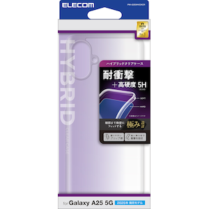エレコム｜Galaxy A25 5G用 ハイブリッドカバーケース 衝撃吸収 カメラレンズ保護設計 ストラップホール付 極み設計（クリア）｜PM-G253HVCKCR