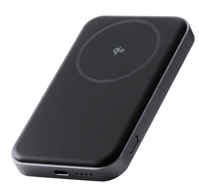 Qi2ワイヤレスモバイルバッテリー(5000mAh/20W)（ブラック