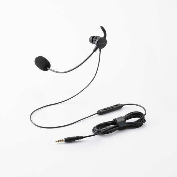 片耳カナル型 有線ヘッドセット マイクアーム付き φ3.5mm4極 左