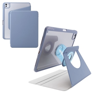 �G���R���biPad Pro �P�[�X 11�C���` ( M4 ) �}�O�l�b�g���E�t���b�v �J�o�[ 360�x��] Apple Pencil���[ 2�i�K�p�x���� �X�^���h �I�[�g�X���[�v�@�\ �w�ʃN���A�i�u���[�O���[�j�bTB-A25PMMG360BG