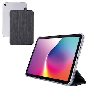 �G���R���biPad mini �P�[�X 8.3�C���` ( A17 Pro ) / ��6���� �}�O�l�b�g���t���b�v �J�o�[ 2�A���O�� �X�^���h �I�[�g�X���[�v�@�\ �w�ʃN���A�i�u���b�N�j�bTB-A25SWVCBK