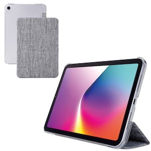 �G���R���biPad mini �P�[�X 8.3�C���` ( A17 Pro ) / ��6���� �}�O�l�b�g���t���b�v �J�o�[ 2�A���O�� �X�^���h �I�[�g�X���[�v�@�\ �w�ʃN���A�i�O���[�j�bTB-A25SWVCGY