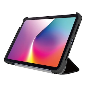 �G���R���biPad mini �P�[�X 8.3�C���` ( A17 Pro ) / ��6���� �}�O�l�b�g���t���b�v �J�o�[ 2�A���O�� �X�^���h �I�[�g�X���[�v�@�\ �y�� ���^ �ϏՌ� �w�ʃN���A�i�u���b�N�j�bTB-A25SWVFCBK