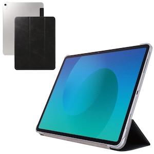 �G���R���biPad Air �P�[�X 13�C���` ( M3 / M2 ) �p�t���b�v�J�o�[ �X�^���h �I�[�g�X���[�v�@�\ �y�� ���^ �w�ʃN���A�i�u���b�N�j�bTB-A25XWVBK