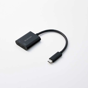 �G���R���bUSB Type-C�ϊ��A�_�v�^�[ 2�|�[�g 100W/PD�}���[�d/4K�f���o��/�����f�[�^�]���i�u���b�N�j�bMPA-C2CPD100BK