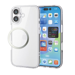 �G���R���biPhone17 �n�C�u���b�h�P�[�X �K���X �X�^���_�[�h ���^���X�e�b�J�[�t�i�N���A�j�bPM-A25AHVCG1CR