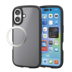 �G���R���biPhone17 TOUGH SLIM LITE �P�[�X �t���[���J���[ �}�b�g�u���b�N(���o�[�R�[�g) ���^���X�e�b�J�[�t�i�}�b�g�u���b�N�j�bPM-A25ATSLFCBKM