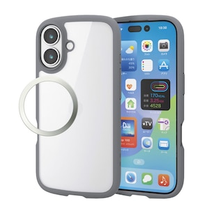 �G���R���biPhone17 TOUGH SLIM LITE �P�[�X �t���[���J���[ ���^���X�e�b�J�[�t�i�O���[�j�bPM-A25ATSLFCGY
