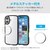 �G���R���biPhone17 TOUGH SLIM LITE �P�[�X �t���[���J���[ �w�ʃK���X ���^���X�e�b�J�[�t�i�u���b�N�j�bPM-A25ATSLFCGBK