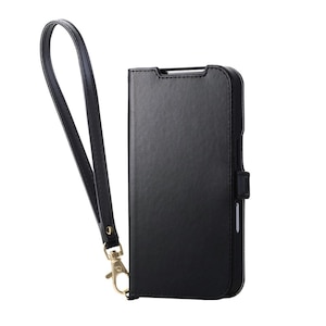 �G���R���biPhone17 Pro �蒠�^�P�[�X ���Εt �ϏՌ� �n���h�X�g���b�v�t�i�u���b�N�j�bPM-A25CPLFY4BK