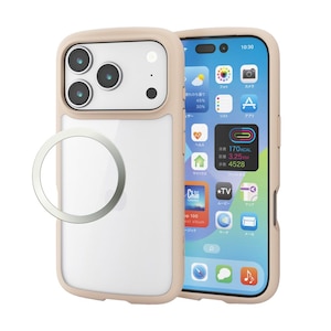 �G���R���biPhone17 Pro TOUGH SLIM LITE �P�[�X �t���[���J���[ ���^���X�e�b�J�[�t�i�x�[�W���j�bPM-A25CTSLFCBE
