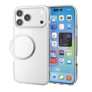 �G���R���biPhone17 Pro MAX �n�C�u���b�h�P�[�X ���^���X�e�b�J�[�t�i�N���A�j�bPM-A25DHVCKCR