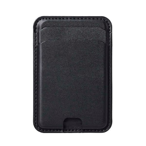 �G���R���bMagSafe �J�[�h�P�[�X iPhone�p 2�����[ ���U�[�� ���^ MAGKEEP�i�u���b�N�j�bAMS-MAGCDBK