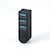 �G���R���bUSB Type-C �n�u USB-A�~3�|�[�g USB3.2 Gen1 5Gbps �R���p�N�g ��]�R�l�N�^ �o�X�p���[(�u���b�N)�bU3HC-R030BK