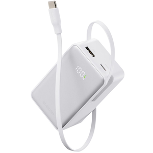 �G���R���b���o�C���o�b�e���[ 10000mAh ����莮USB-C�P�[�u����̌^ �ő�22.5W PD/PPS�Ή� USB-C/USB-A�|�[�g LED�c�ʁ��\�� �p�X�X���[ PSE�K�� �@�������� �yiPhone/Android/Switch�Ή��z�i�z���C�g�j�bDE-C80L-10000WH