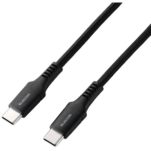 �G���R���b240W PD EPR USB Type-C �P�[�u�� ���ϋv�i�C���� �f���ɋ��� eMarker 480Mbps 0.5m�i�u���b�N�j�bMPA-CCPES05BK
