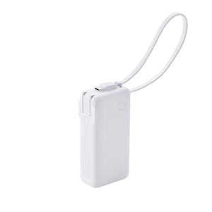 �G���R���b���o�C���o�b�e���[ �R���Z���g��̌^ 10000mAh PD 35W PPS�Ή� USB-C�P�[�u������ 2�䓯�� �����[�d �܂肽���݃v���O PSE�K�� �@�������� �X�}�z/�^�u���b�g/�m�[�gPC�Ή��i���낿���(�z���C�g�~�u���b�N)�j�bDE-AC15-10000WF
