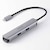 �G���R���b�h�b�L���O�X�e�[�V���� 5-in-1 USB-C �n�u HDMI 4K/60Hz USB-A�~3 LAN �P�[�u�����18cm �A���~➑́i�V���o�[�j�bDST-052BPSV