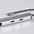 �G���R���b�h�b�L���O�X�e�[�V���� 5-in-1 USB-C �n�u HDMI 4K/60Hz USB-A�~3 LAN �P�[�u�����18cm �A���~➑́i�V���o�[�j�bDST-052BPSV