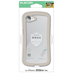 �G���R���biPhone 17e / 16e�p �P�[�X �n�C�u���b�h �J�o�[ �Ռ��z�� ���͑����Ή����^���X�e�b�J�[�t �X�g���b�v�z�[���V�[�g�t Grippy�i�O���[�W���j�bPM-A26SGRPFCGB