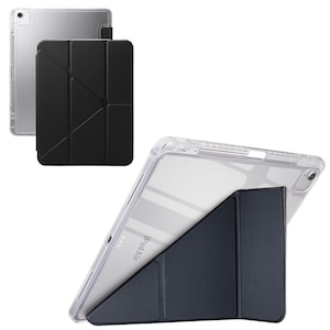 �G���R���biPad Air �P�[�X 13�C���` ( M4 / M3 / M2 )�p ORIGAMIX�P�[�X �}�O�l�b�g���t���b�v �J�o�[ Apple Pencil���[ �X�^���h �I�[�g�X���[�v �y�� ���^ �w�ʃN���A�i�u���b�N�j�bTB-A26XWVORBK