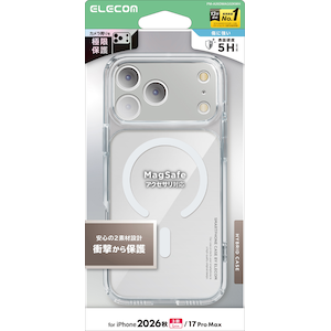 �G���R���biPhone 18 Pro Max�p �n�C�u���b�h�P�[�X �Ɍ� MAGKEEP�i�z���C�g�j�bPM-A26DMAG02KWH