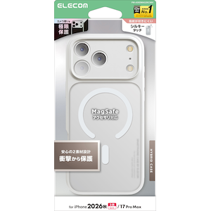 �G���R���biPhone 18 Pro Max�p �n�C�u���b�h�P�[�X �Ɍ� MAGKEEP �}�b�g�i�z���C�g�j�bPM-A26DMAG2KCWH