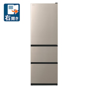 日立｜375L 3ドア冷蔵庫（ライトゴールド）【右開き】｜R-V38V-N