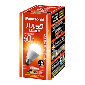 パナソニック｜LED電球 一般電球形 810lm（電球色相当）｜LDA7LGK6