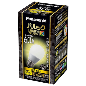 パナソニック｜LED電球 一般電球型 810lm (温白色相当）｜LDA7WWDGSZ6F