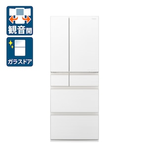 パナソニック｜475L 6ドア冷蔵庫（アルベロオフホワイト）｜NR-F48HX1-W